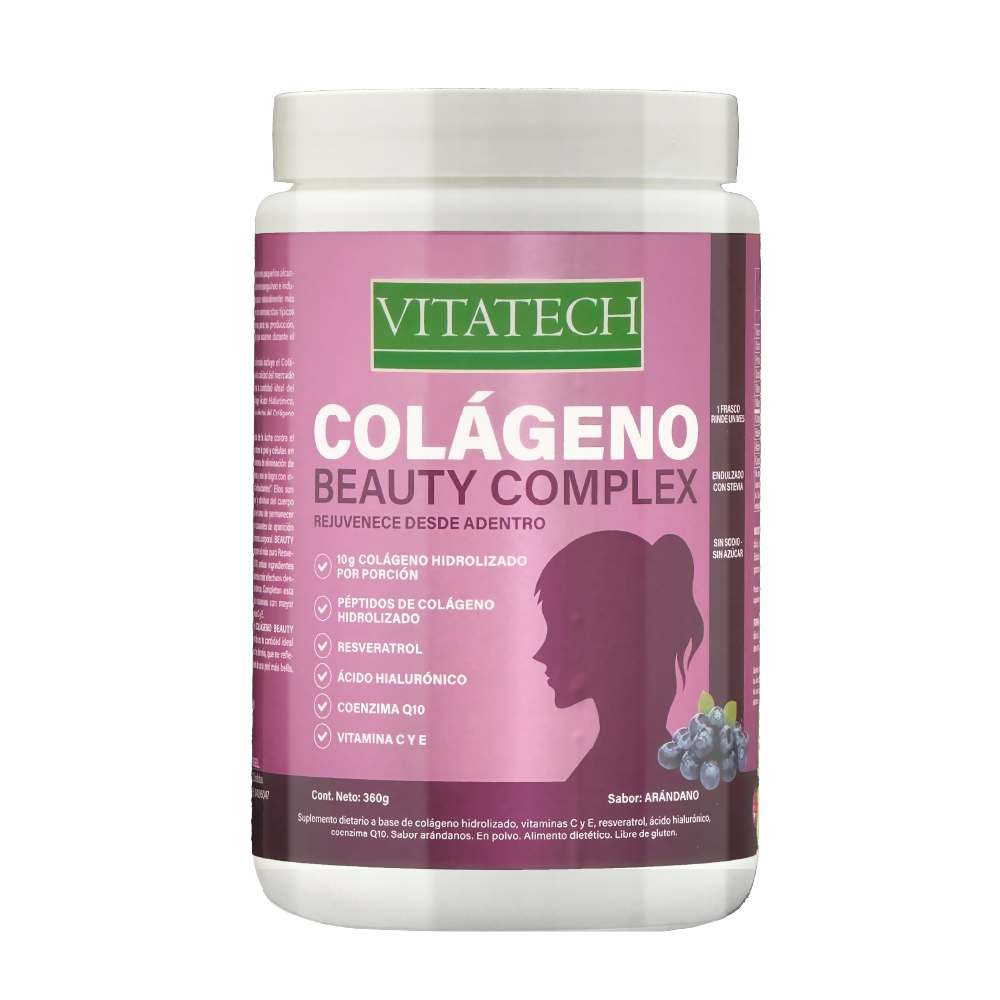 Vitatech Colágeno Beauty Complex Sabor Arándanos x360G