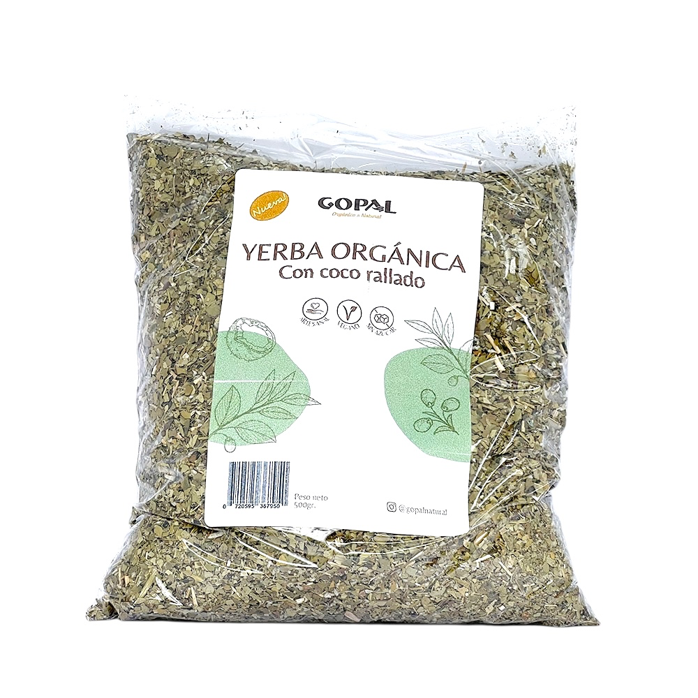 Yerba Orgánica Con Coco Gopal X500G