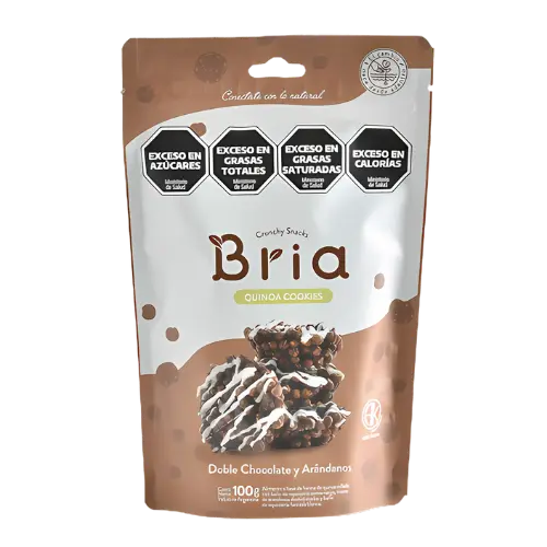 [BRIA QUINOA COOKIES DOBLE CHOCO ARANDANOS X100G] Bria Quinoa Cookies Doble Chocolate y Arandanos x100g