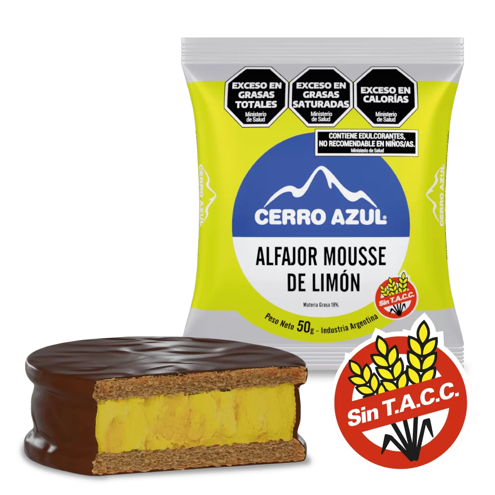 [CERRO AZUL ALFAJOR VEGANO LIMON X55G] Cerro Azul Alfajor Vegano Limon X55G