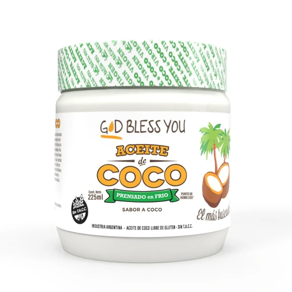 [GOD BLESS AC. DE COCO VIRGEN X225CC] God Bless You Aceite De Coco Virgen X225Ml