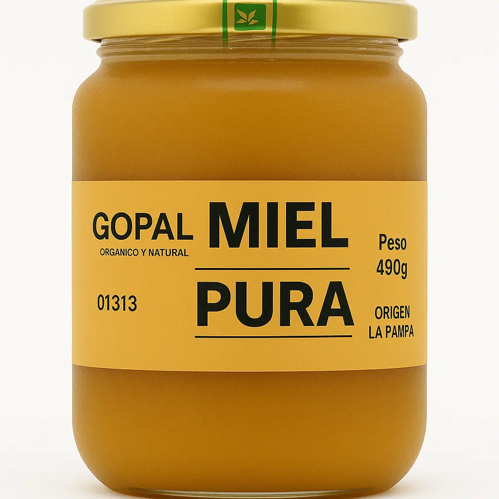 [MIEL GOPAL FRASCO X500G] Gopal Miel Pura Orgánica Frasco X500g